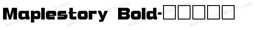 Maplestory Bold字体转换